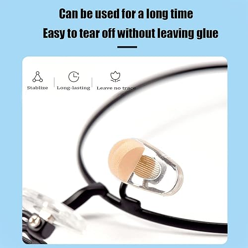 Miniatura 6 de 20 pares de almohadillas de nariz de espuma suave para lentes, anteojos, gafas de sol, (forma de caída0.630 x 0.315 in) (color de la piel)