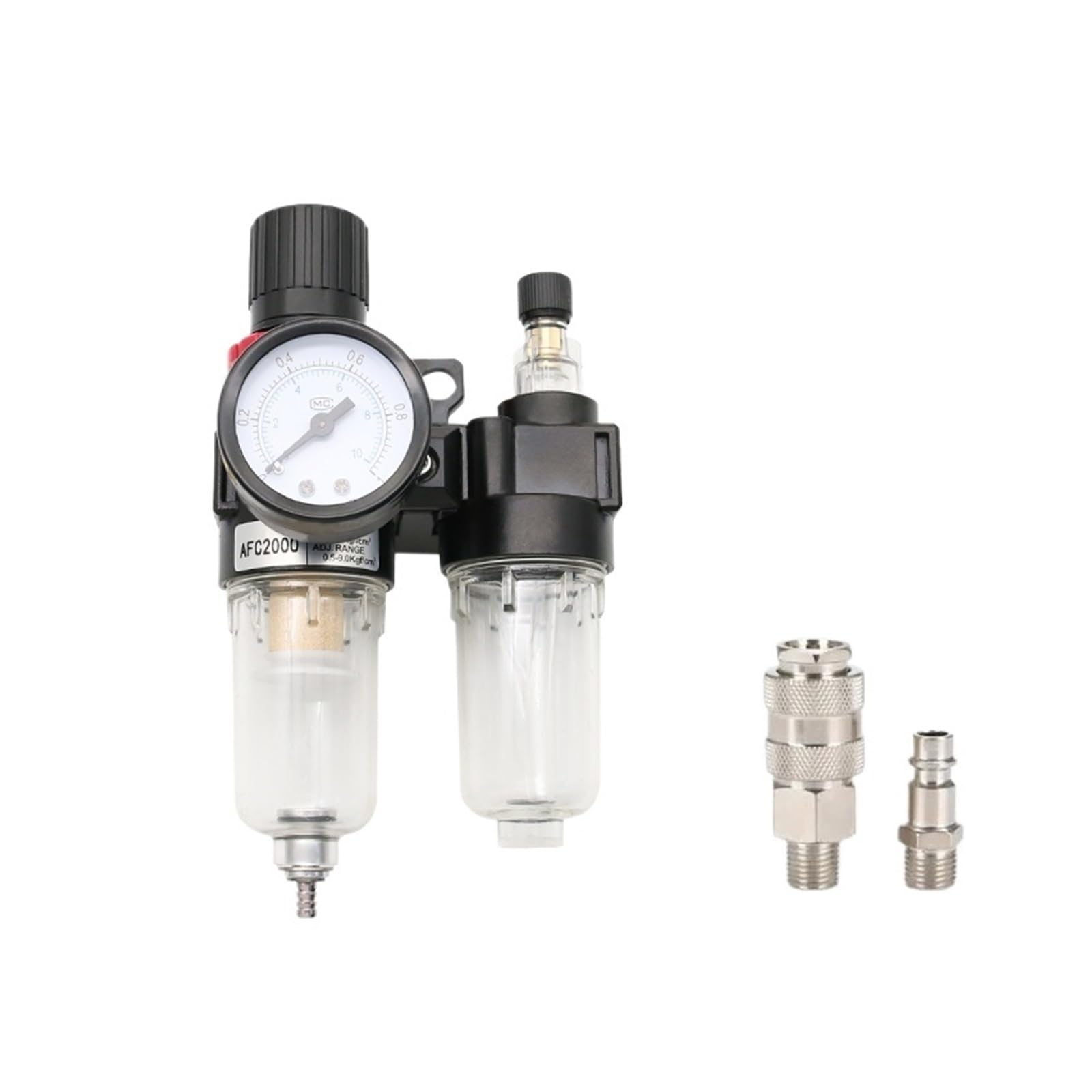 AYNRJKKX Copper core AFC2000 G1/4 air Compressor Oil Water Separator Filter for Pressure reducing Valve Regulator AFR2000 + AL2000(AFC-EU(SMPM20))