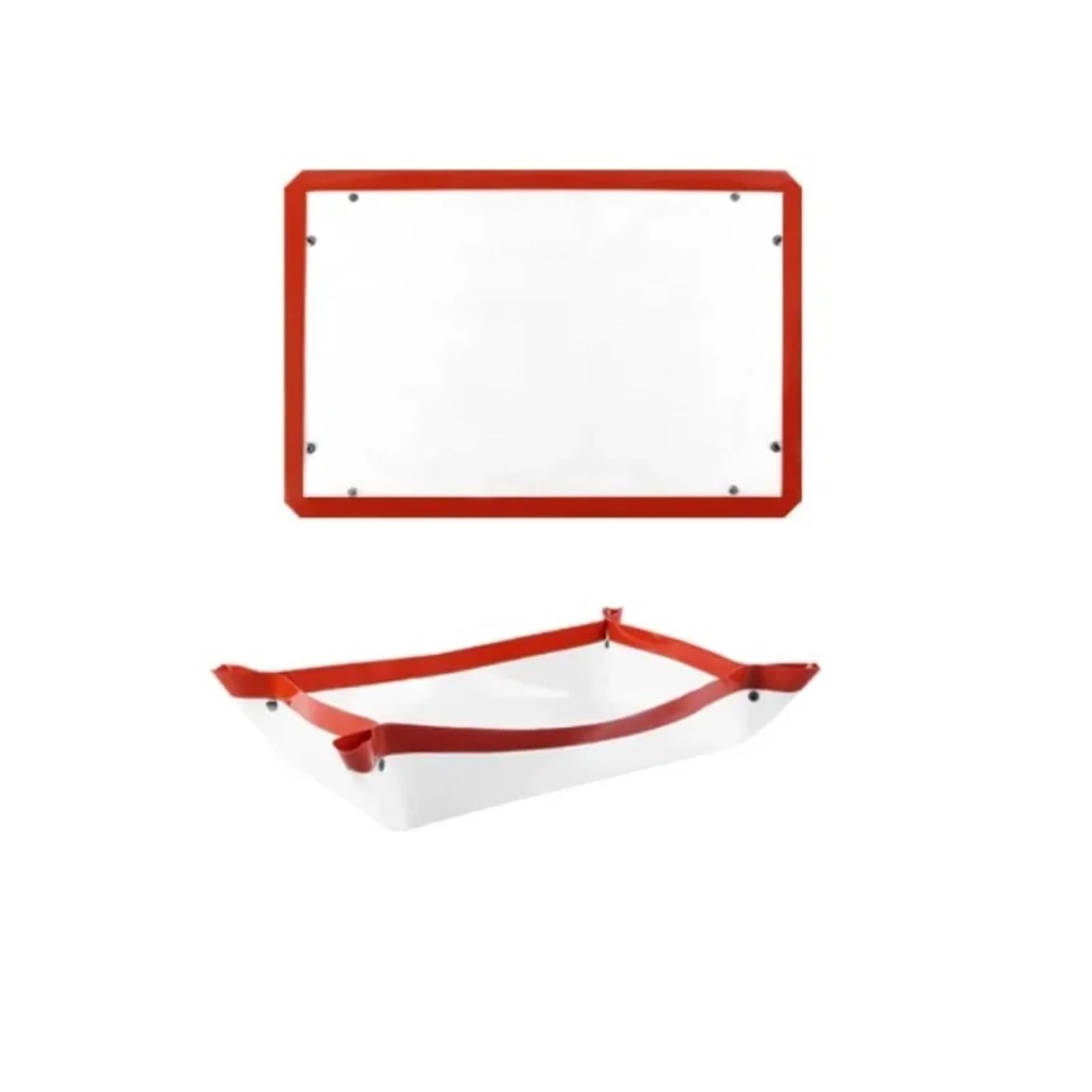 Silikon-Backmatte für Macarons Auslaufsichere Silikon-Backmatte – Antihaftbeschichtung, hitzebeständig for Kekse, Brathähnchen, Grillfisch Backofen-Küchenhelfer(Red 60x40cm)