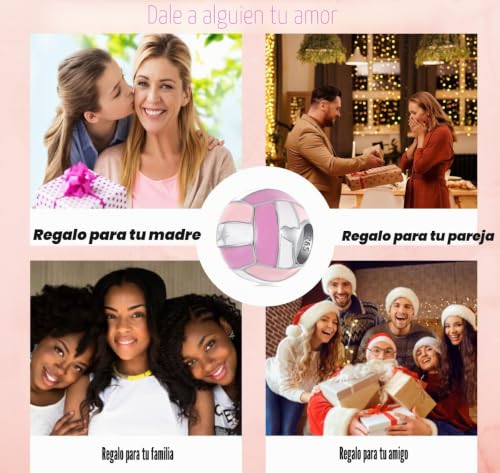 Abalorios de voleibol de plata 925 compatible con pulsera Pandora 3