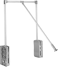 Removable Adjustable Wardrobe Hanger Bar Mechanism Automatic Hanger with Assisted Opening and Closing (Inner Compartment 51-66cm)