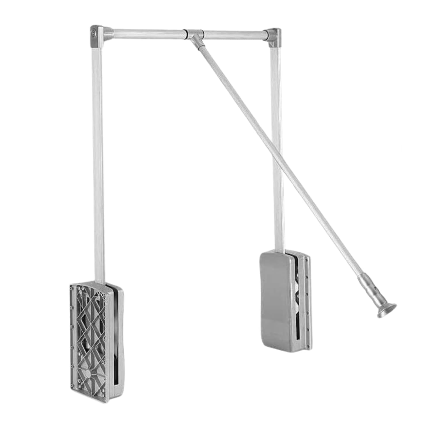 EVO - Barre de penderie escamotable, tringle relevable, penderie rabattable pour armoire 89 à 121 cm Barre porte-manteau réglable pour placard