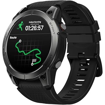 Relógio Smartwatch Stratos 3 Pro, GPS Smartwatch Built-in GPS & Route Import, Display HD de 1,43 "AMOLED, Round Sports, Fitness, Bluetooth Phone Calls, Watch for Men (Preto)