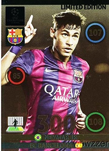 2014/2015 Panini Adrenalyn Champions League EXCLUSIVE Neymar Jr Limited Edition MINT! Rare Card Imported from Europe ! Shipped in Ultra Pro Top Loader to Protect it!