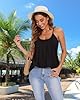 Asoodiy Summer Vest Top Womens Camisoles Sleeveless Top Ladies Tank Top Spaghetti Strap Swing Top Grey XXL #1