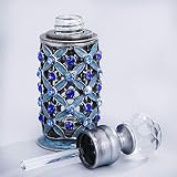 YU FENG Antique Glass Perfume Bottles Empty Vintage Jeweled Enameled Decorative Fancy Crystal Perfum
