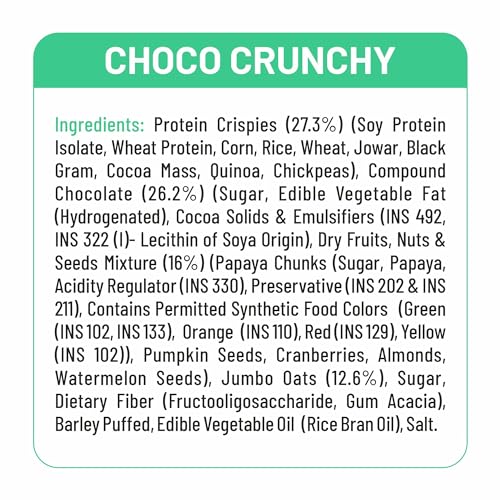 Image of RiteBite Max Protein Granola Choco Crunchy 500g | 7 Grains| 10g Protein| 5g Fiber| Natural Ingredients| Breakfast Granola| Simply Delicious| Vegan