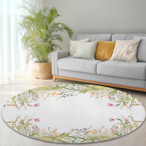 Tapis rond lavable antidérapant pour protéger et décorer les sols de la maison - 4