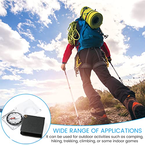 Foto von ARFUKA Komass Faltbarer Kartenkompass Überlebenskompass Orientierungslaufkompass Taschenkompass Kompass mit Lupe, MM- und Zoll-Lineal Explorer für Navigation, Orientierung, Outdoor-Überlebensrichtung