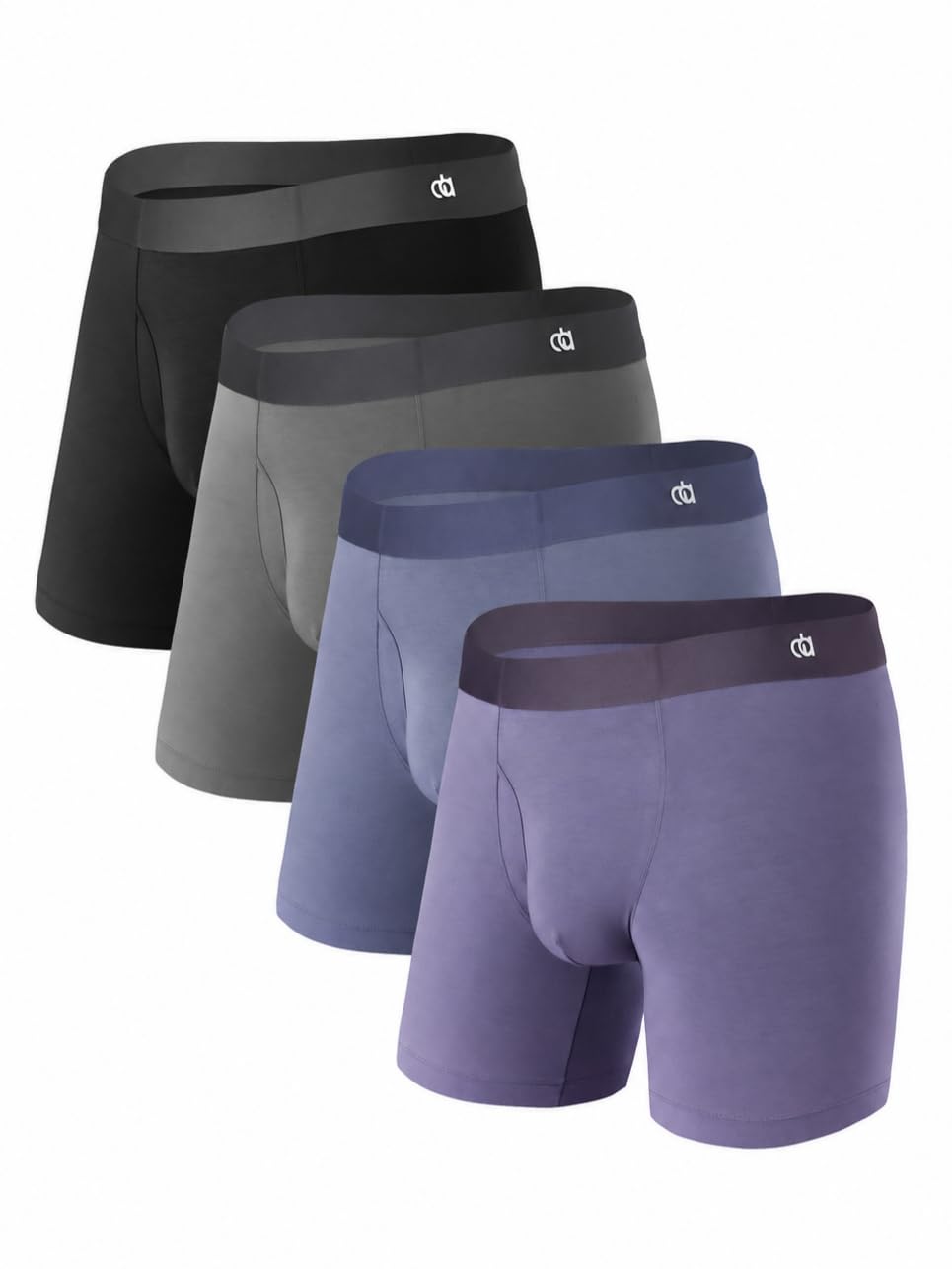 DAVID ARCHY Men's Modal Underwear Boxer Briefs Ultra Soft Stretch Slim Fit