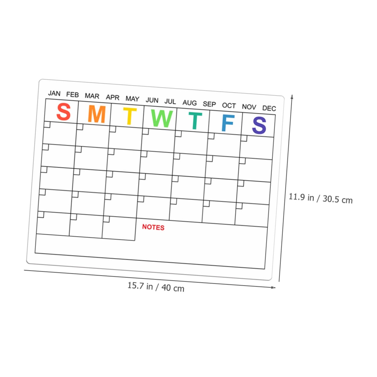 4 Ensembles bloc calendrier mensuel tableau effaçable à sec planche liste tableau effacable tableau effaçable tableau de planification magnétique ustensiles de cuisine coton