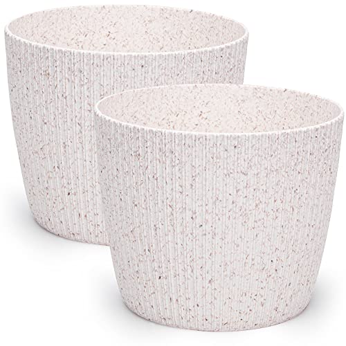 PECZEKO Macetero Mate, macetero de plástico, Maceta Decorativa para Plantas...