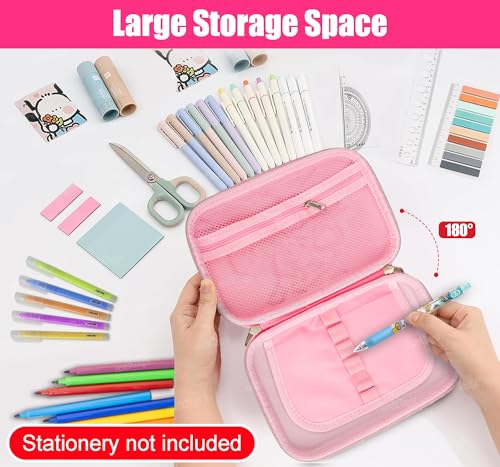 Image of Zest 4 Toyz Pencil Case for Kids Large Capacity Cartoon Themed Pencil Box Case for Girls & Boys-Baby Pink