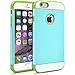 iPhone 6 Plus Case, MagicMobile Cute Ultra Slim Protective [Hybrid Impact] Hard Durable Thin Shockproof TPU Cover for Apple iPhone 6 Plus (5.5') Armor Shell Case with Clear Screen Protector, Light Blue - Neon Green