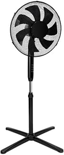 VoltShine Ventilador - ventilador de pie de 16 pulgadas, 9 aspas, 3 velocidades, color negro, ideal para un aire fresco y cómodo en cualquier espacio.*