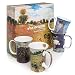 Monet Art Coffee Tea Mugs in Matching Gift Box Bone China 10 oz Cups Set of 4