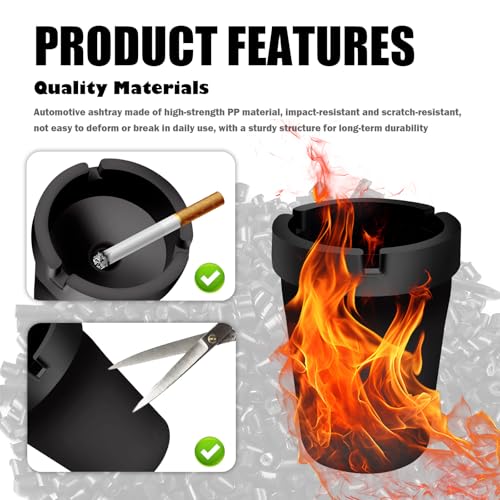 2PCS Smokeless Car Ashtray Set