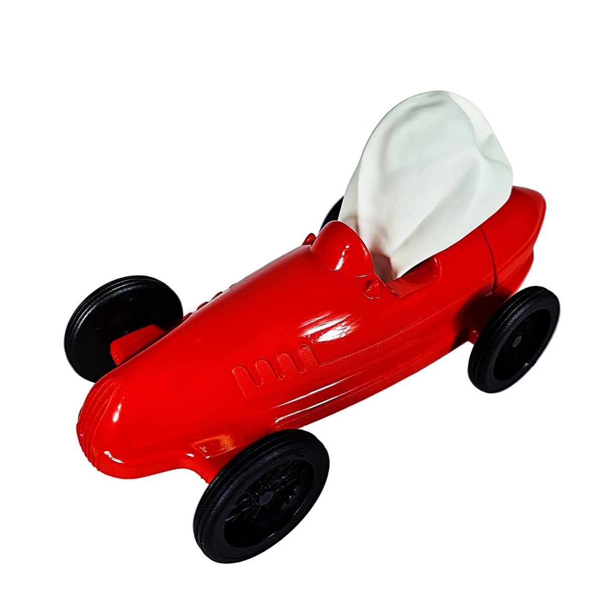Klocke Dekorationsbedarf Ballonauto Nostalgie-Set - 12er Display Retro-Rennwagen 15x7,5 cm - Klassischer Luftballon-Antrieb - 13 Bunte Farben - Sammlerartikel & Dekoration (Ballonauto Nostalgie-Set)