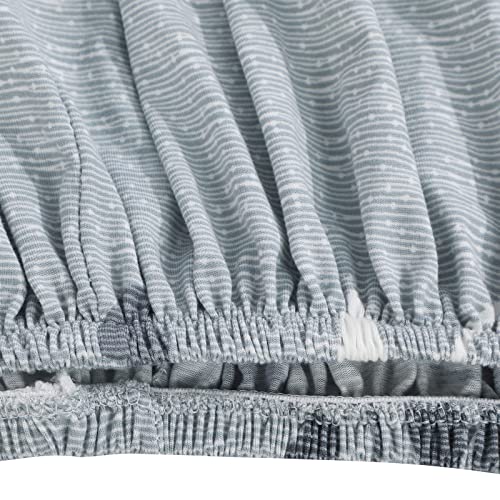 Searchi Office Chair Cover With Durable Zipper，Printed Washable Stretchable Desk Chair Cover，High Back Computer Chair Cover,Office Chair Seat Slipcover (Grey Foliage, Medium) #TOP4