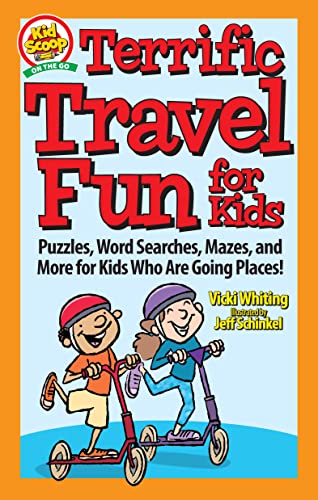 Terrific Travel Fun for Kids: Puzzles, Word Searches, Mazes, and More for Kids Who Are Going Places! (Happy Fox Books) Road Trip Activity Book for Children Age 5-10 to Stay Occupied with No Screentime