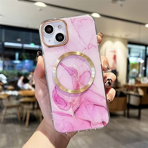 Coque iPhone 11 Pro Max marbre rose LVTFCO magnétique