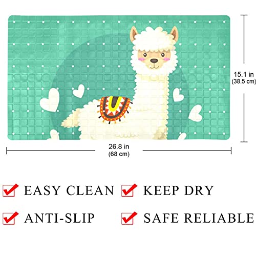 Tapis de douche antidérapant lavable en machine avec trous de drainage - 5