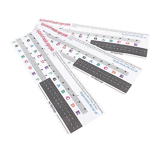 EPIGEIST 3pcs Melodica Stickers for Boys and Girls Piano Learning Decals Harmonica Practice Accessory Accordion Stickers Boys and Girls Instruments 32 Keys