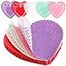 300pcs Mini Valentine Heart Doilies Lace Paper - Red Pink White - Valentine's Day Wedding Party Decoration Ornaments, 4"