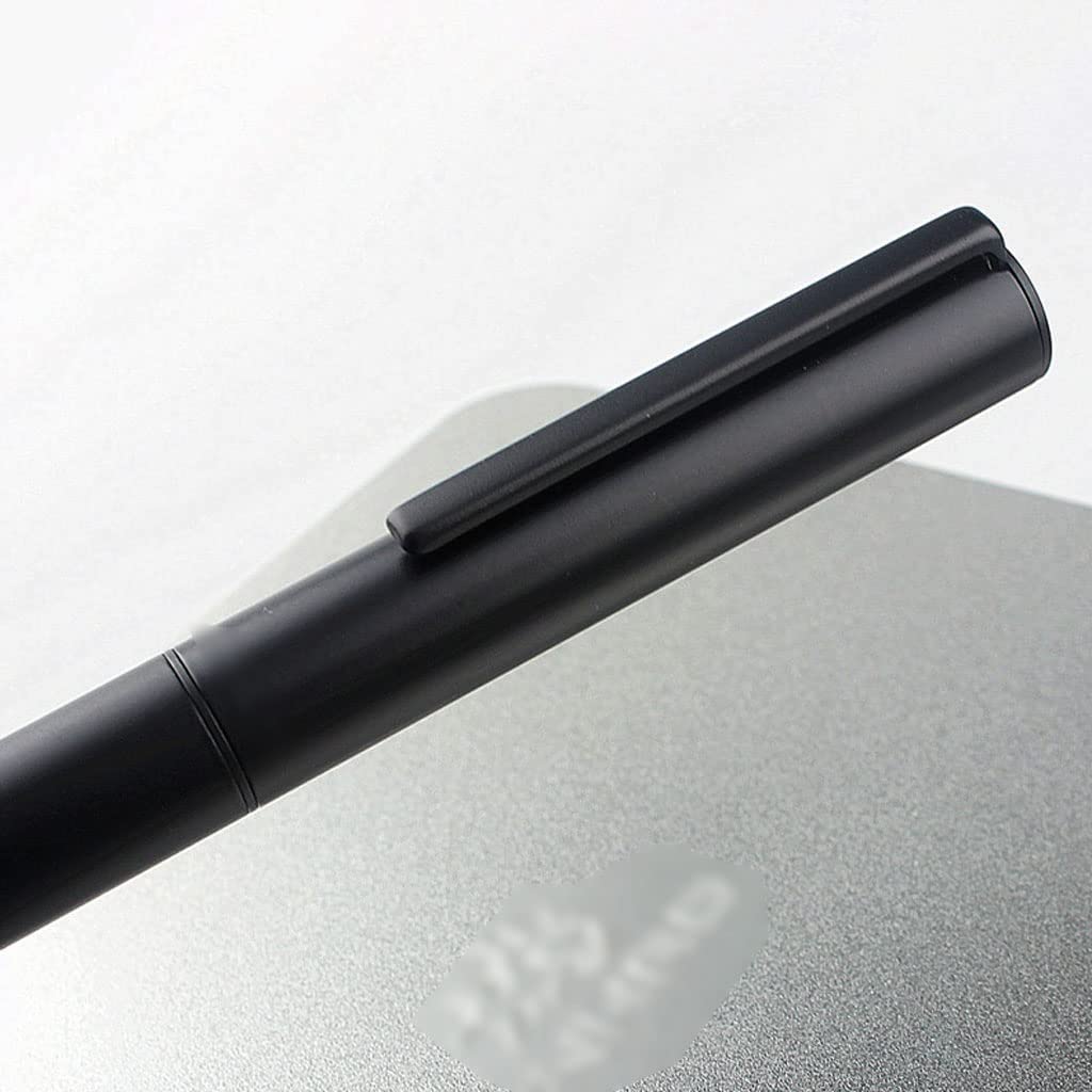 Pluma estilográfica Elegante pluma estilográfica Pluma estilográfica Acero inoxidable 0.38mm Nib Pluma Plumas de tinta Papelería Oficina Material escolar (Color : Black F)