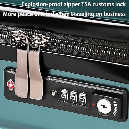 Hard Shell Suitcase Aluminum Frame Carry On Luggage with Quiet Spinner Wheels Portable Travel Trolley Case TSA Customs Lock3