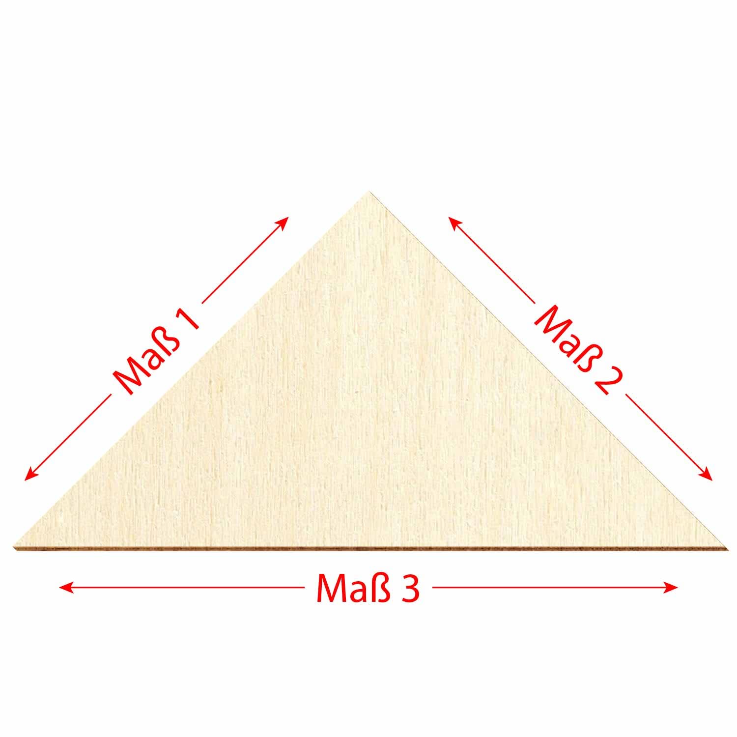 Triángulos de madera en ángulo recto, decoración artesanal, 2-50 cm, tamaño: 17 x 17 x 24,04 cm, paquete con 25 unidades