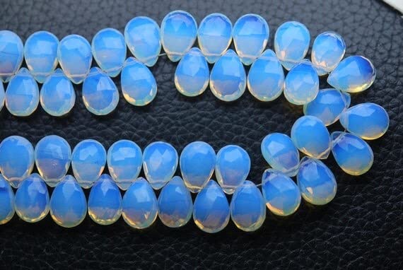 Quartz bleu opale facetté 10x14mm : des pierres régulières sans défaut