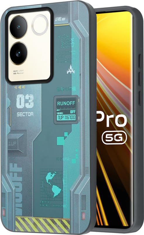 Mr. Case Circuit Printed Hard Back Cover for Vivo T2 Pro 5G with Raised Camera Edge | Scratch-Resistant Design & Precise Cutouts for Ultimate Protection & Style – Runoff