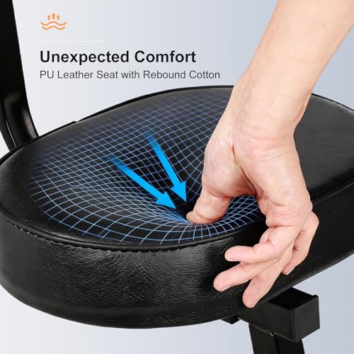 image for FAHKNS Guitar Stool Piano Bench with Built-in Hook & Height Adjustment