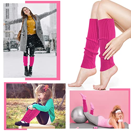 Image of ONUPGO Leg Warmers for Women 80s Sport Headband Wristbands Neon Leg Warmers Set - 80s Workout Clothes 90s Outfit for Women