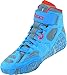 ASICS Men's Aggressor 2 Wrestling Shoe,Dusty Blue/Silver/Red Orange,9.5 M US