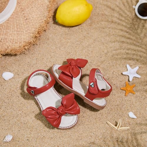 Image of ESTINE Toddler /Little Kid Girls Bow Open Toe Flat Evening Dress Sandals