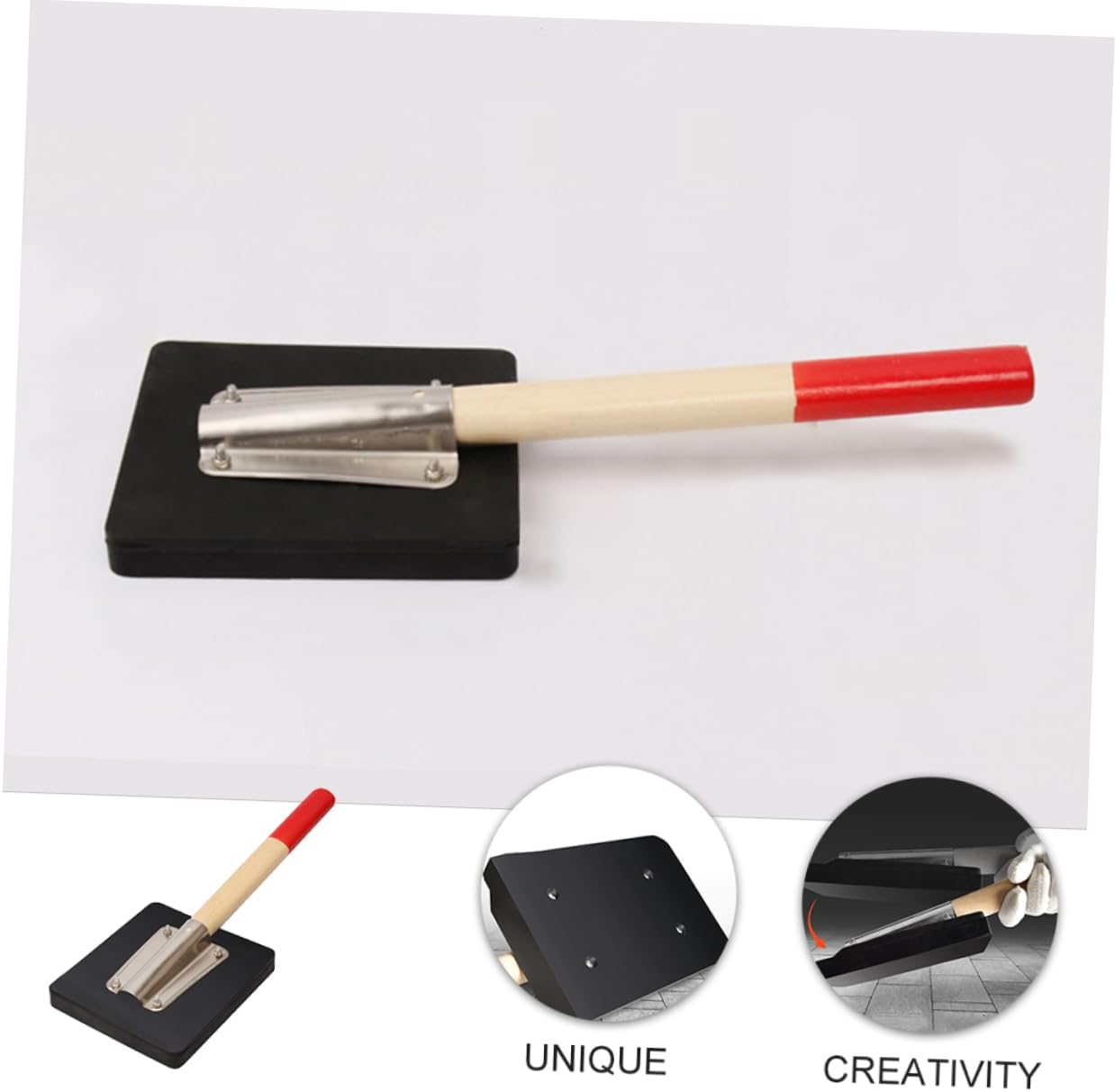 Rubber Mallet Wooden Handle Versatile Paving Tool for Tile Installation Floor Laying and Home Renovation Projects