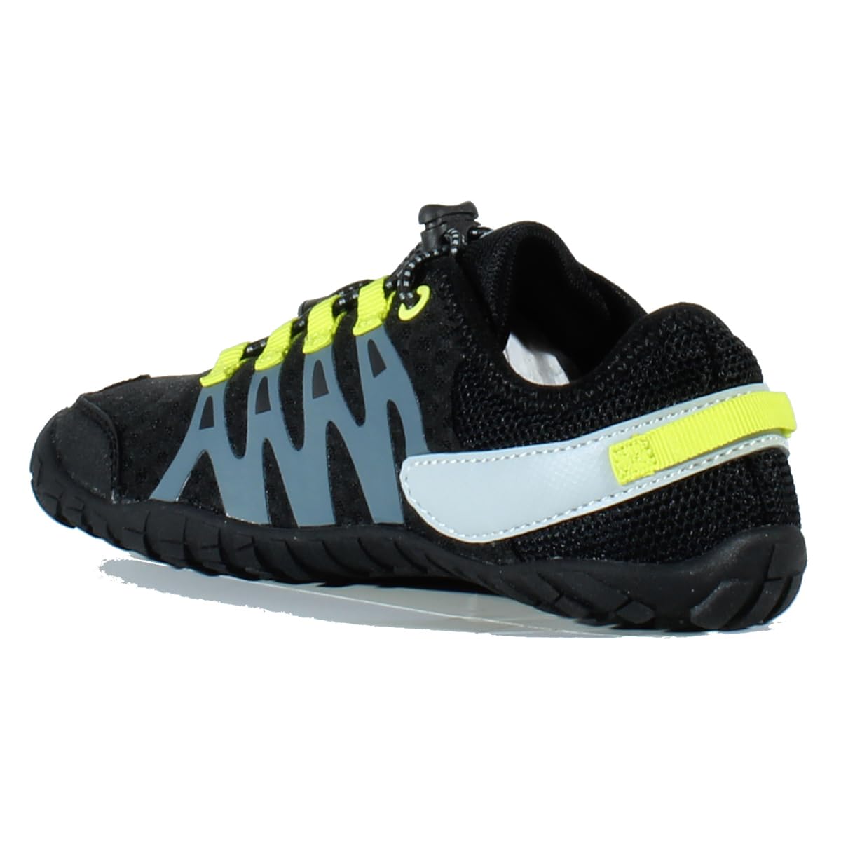HI-TEC Zapatillas Barefoot Niño Abyss Junior Deportivas Montaña Senderismo Calzado Respetuoso Minimalista Transpirable Flexible Black-Lime 30