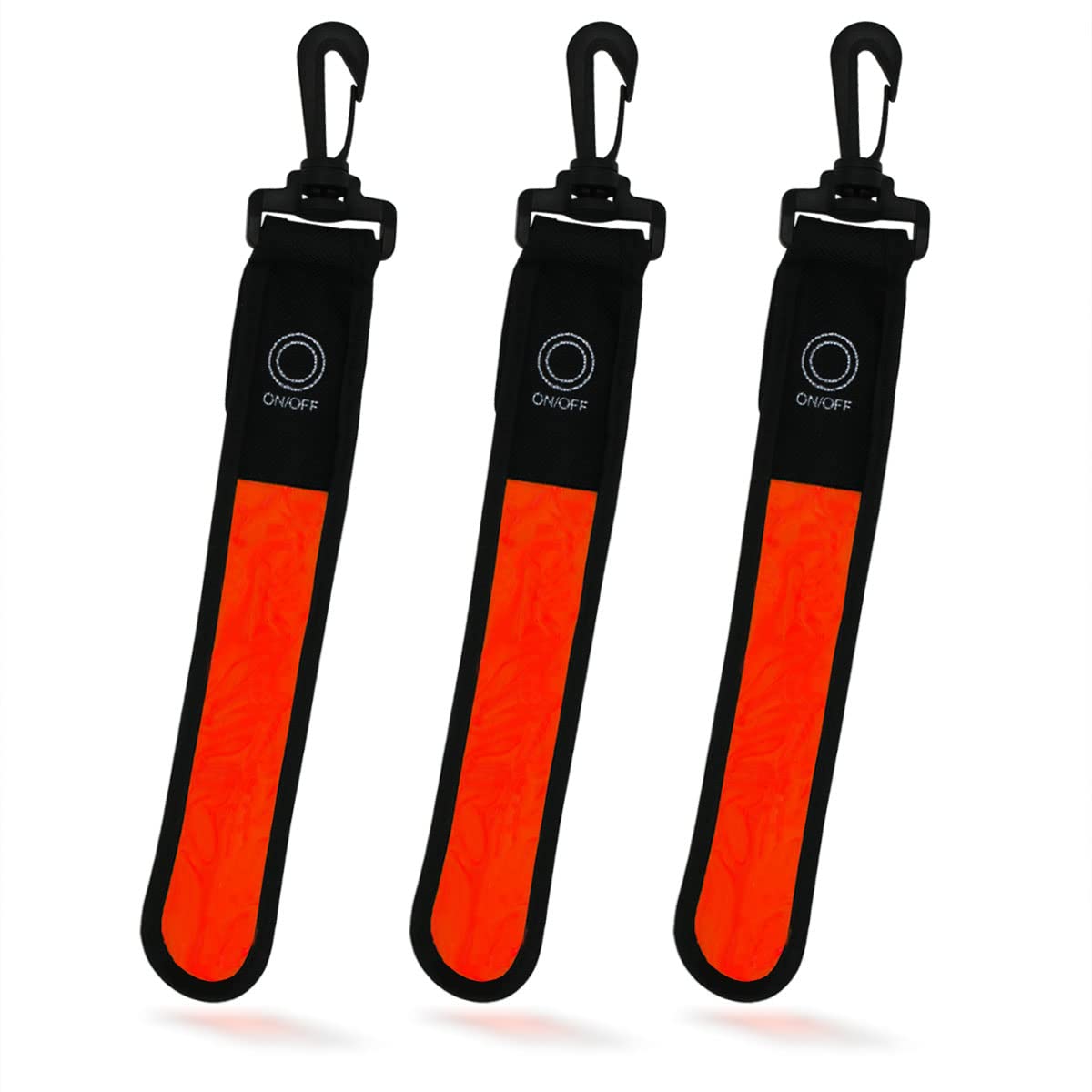 Labewin Safety Reflective Glowing Bag Pendant Tag for Running Commuter Cycling Dog Walking Jogging Sports Gear Hi-Visibility Adults Children Bag Fluorescent yellow Orange Silver