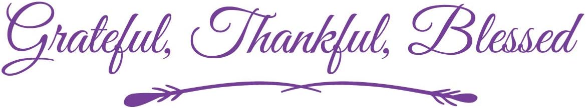 48x8 Grateful Thankful Blessed Wall Decal Sticker Color Choices Kitchen Dining Room Table Family Wall Decal Sticker Art Mural Home Décor Quote