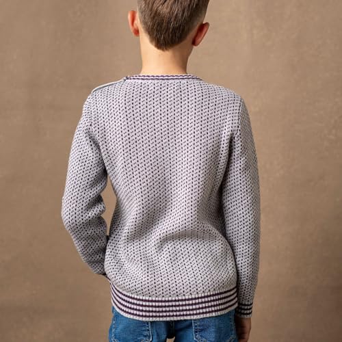 Hope & Henry Boys' Long Sleeve Crew Neck Pullover Sweater4