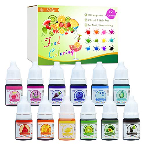 Food Coloring - 12 Color Bright Rainbow Cake Food Coloring Set for Baking