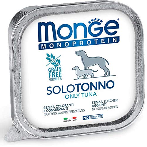 Monge Alimento Cibo Umido per Cani MONOPROTEICO 100% TONNO GR.150X24