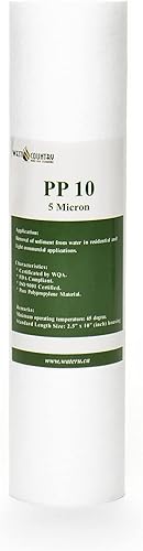 Filtro de agua de sedimento para sistema de ósmosis inversa de 5 micras, 10.0 x 2.6in.