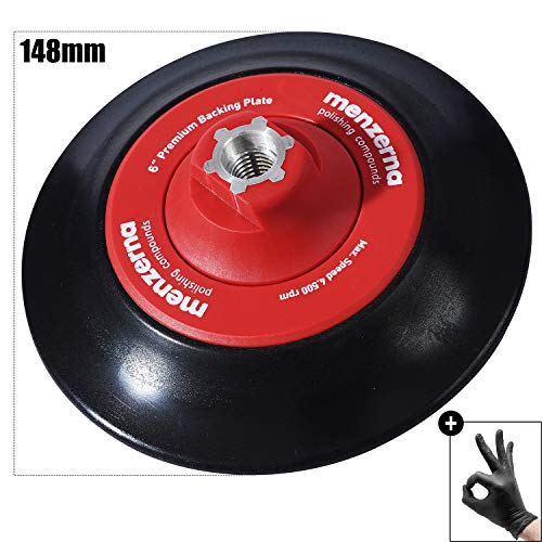 Neu detailmate Auto polieren - Menzerna Premium Stützteller 148mm, gedämpft, für 180 mm Pads + Schutzhandschuh aus Nitril