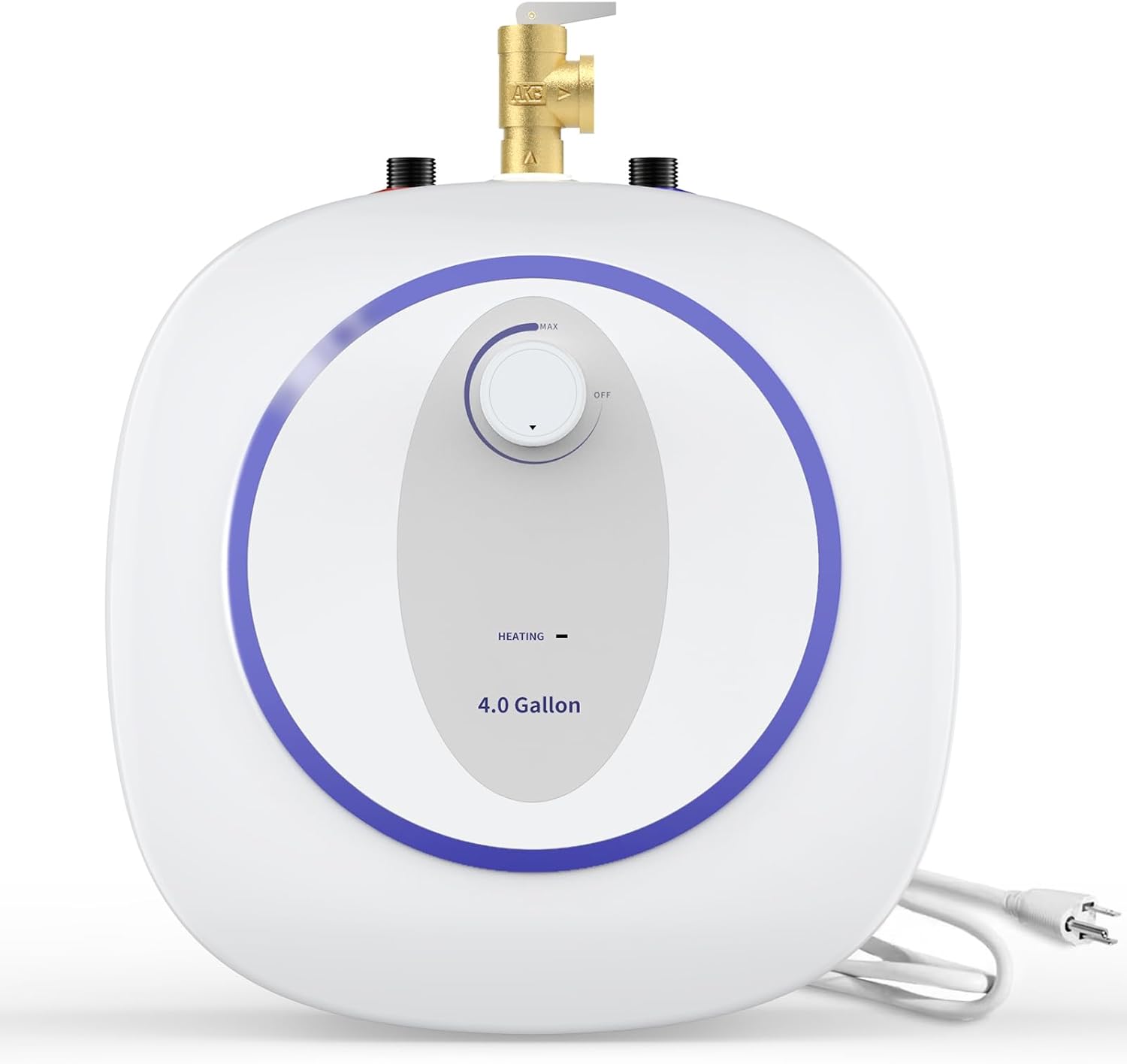 Mini Tank Water Heater 4 Gallon, 110-120V 1440W Under Sink Electric Hot Water Heater, Small Point of Use for RV, Kitchen, Bathroom, Food Truck (Wall/Floor Mounted)