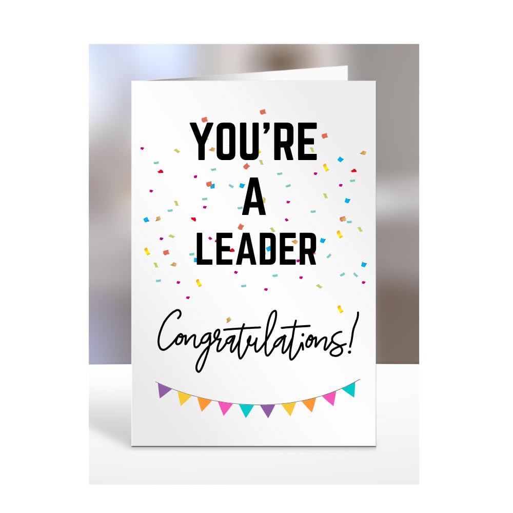 You're a Leader card, gifts for men, women, him, her, female, male, presents for Christmas, new, congratulations, baby, you are, A5-173_136 — image 1