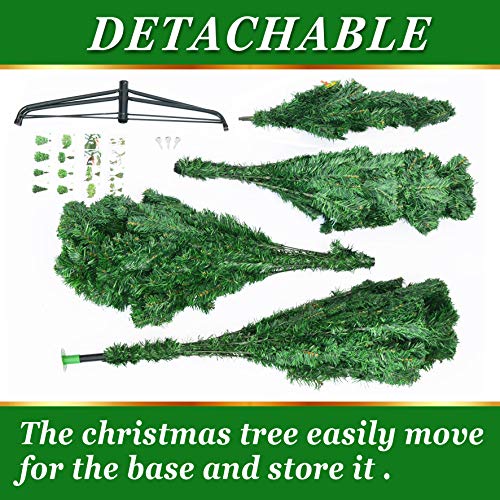New Green 7.5' Classic Pine Christmas Xmas Tree Artificial Realistic Natural Branches-1200 Tips With Solid Metal Stand #TOP1