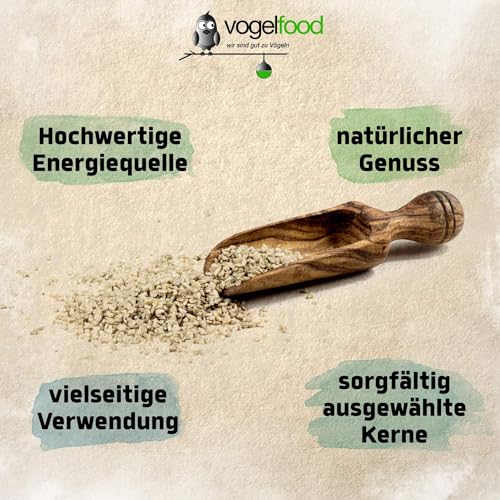 Vogelfood Sonnenblumenkerne geschält gebrochen 25 kg Bruch Vogelfutter Wildvogelfutter Winterfutter Streufutter Sommer und Winter Ideal für Jungtiere ganzjährig geschälte gehackt